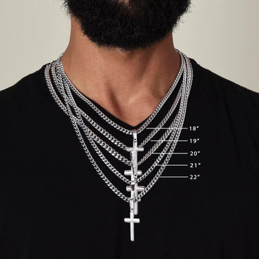 To My Son - Cuban Chain - Artisan Cross Necklace - Gift Set - SLDDL0010 - Sunshine Letters Co